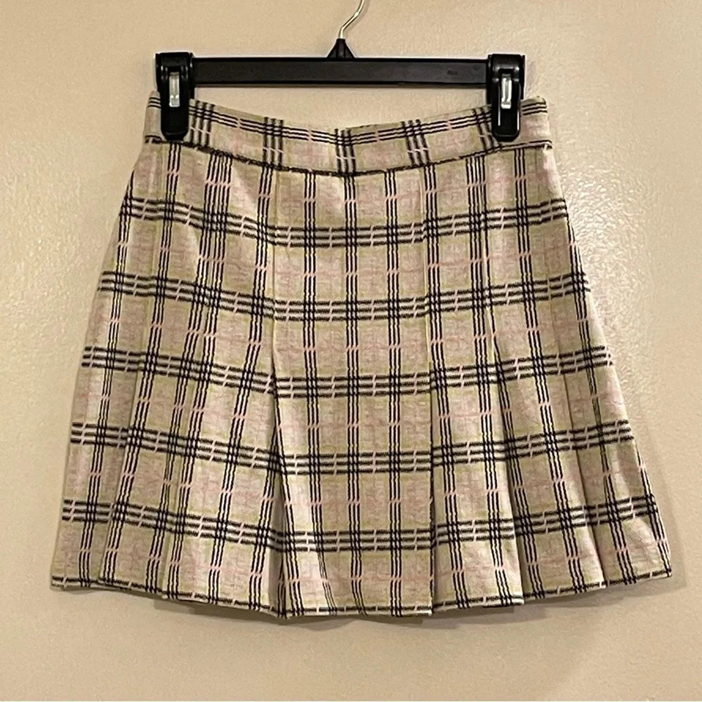 FREE‎ PEOPLE NWOT Honey Pleated Skirt in Retro Sunshine Combo - Picture 7 of 13